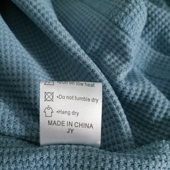 Sail Wind Men's Blue Long Sleeve Long Sleeve Textured Henley T-Shirt Size 2XL - Picture 7 of 7